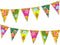 FEPITO 2 Pack Hawaiian Bunting Banners, 6 Meters Luau Tropical Decorations for Summer Tiki Beach Party