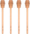 4PCS Honey Mixing Stirrer, Wooden Honey Dipper, Smooth Honey Comb Stick, Honey