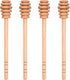 4PCS Honey Mixing Stirrer, Wooden Honey Dipper, Smooth Honey Comb Stick, Honey