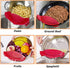 YEVIOR Clip-On Strainer for Pots and Pans, Hands-Free Silicone Food Strainer for Spaghetti, Fits All Bowls and Pots
