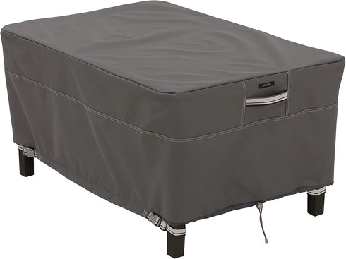 Classic Accessories Ravenna Water-Resistant 38 Inch Rectangular Patio Ottoman/Table Cover, Outdoor Table
