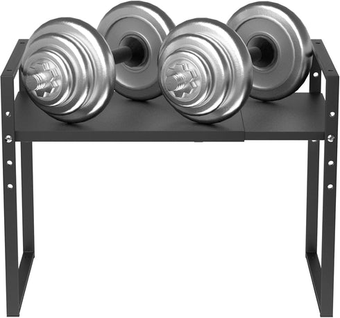 Redrubbit Extendable Microwave Oven Rack, Heavy Duty Steel Metal Shelf, Adjustable Height for Kitchen Counter