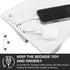 LOREEOU 35lbs Bedside Shelf for Bunk Beds & Top Bunk, Clip On Nightstand with Cable Catch, White, Capacity, College
