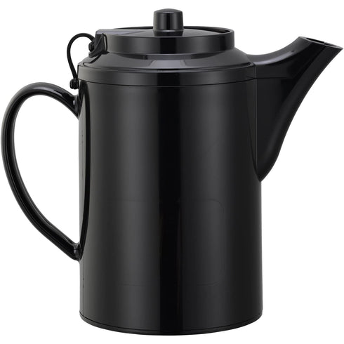 Service Ideas TST612BL Double Wall Teapot with Tether, Plastic, 16 oz., Black