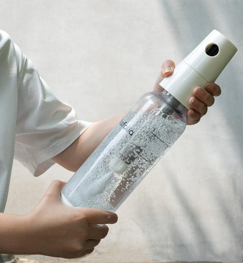 Portable Sparkling Water Maker, Stainless Soda Maker for Home and Outdoor Use, 10PCS Cylinders, 1L PET Bottle