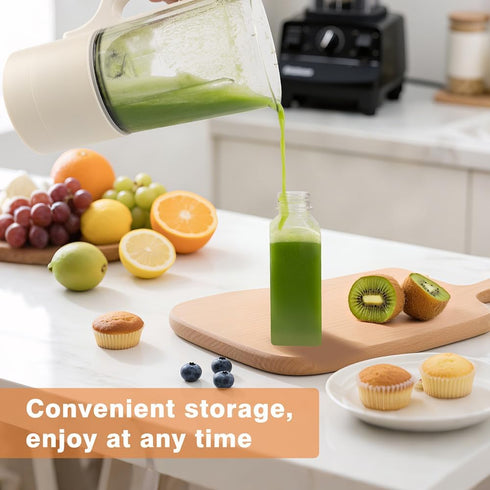 Lissomballon 10 12oz Pcs Plastic Juice Bottles With Caps, Reusable Food Grade Chear Juice Containers for Juicing