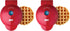DASH Mini Waffle Maker, 2 Pack for Individual Waffles, Easy to Clean Non-Stick Surfaces, 4 Inch, Red