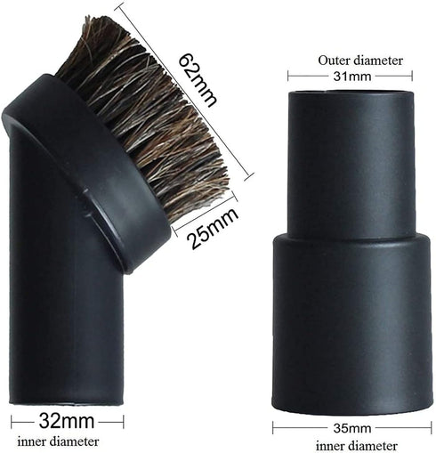 Vacuum Attachments Accessories Cleaning Kit, Brush Nozzle Crevice Tool for 1 1/4 inch & 1 3/8 inch Standard Hose, 6pcs