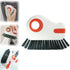 2 in 1 Groove Cleaning Brush, Multifunction Hard Bristle Crevice Cleaning Brush with Hidden Scraper for Window Track