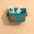 3 Bath Toy Storage Organizer Basket, Layers Colorful Robot Modeling Wall Mounted Kids Hanging Shower Caddy with Hooks