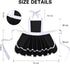 Violet Mist Retro Aprons for Women, Cute 50s Vintage Black Lady Apron, Adjustable Bid Waist Kitchen Gift