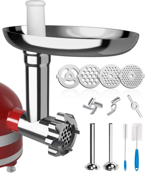 X Home Meat Grinder Attachment for KitchenAid Stand Mixer, Includes Sausage Stuffers,