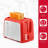 Holstein Housewares 2-Slice Toaster - 7 Browning Control Settings, Red/Stainless Steel, Great for Toasting Bread