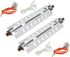 Siwdoy 2 PC WR51X10055 Defrost Heater, 2 PC WR55X10025 Temperature Sensor, Compatible with GE Hotpoint