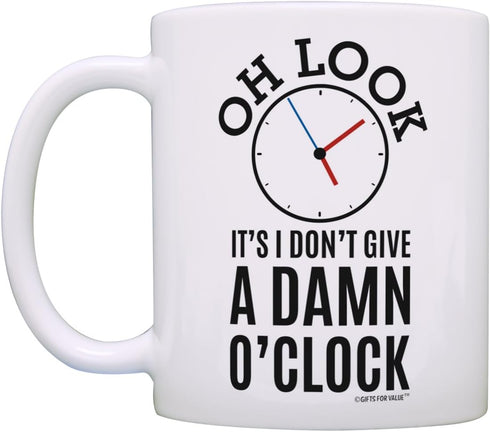 Happy Retirement Gifts for Women - Oh Look Clock Funny Retirement Gifts for Men, Retired Coffee Mug Tea Cup