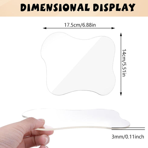 2 Pcs Acrylic Clear Coasters - Aesthetic Irregular Cloud Shape Drink Cup Coaster for Coffee Table, Desk Decoration