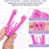 40 Pcs Plastic Baby Hanger Clips Slim-line Finger Clips Set for Velvet Clothes Hanger (Pink)