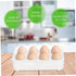 8 Box Fridge Egg Keeper Holder Mini Condiment Bottles, Egg Organizer for Refrigerator, Egg Carrier, White