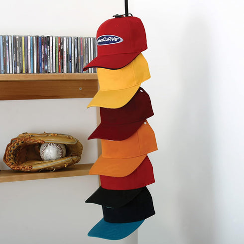 Perfect Curve Cap Rack System 36, Black – Baseball Cap Organizer with 12 Clips