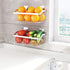 Kitchen Storage Metal Wire Fruit Basket - SUS304 Stainless Steel Organizer Bin for Bathroom, Silver