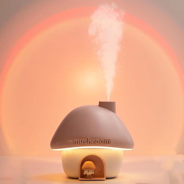Ultrasonic Humidifiers for Bedroom and Office,Cold fog humidifier with sunset light, baby