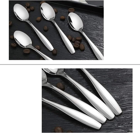 12 Pieces Stainless Steel Demitasse Espresso Spoons, Small 5 Inch Spoons
