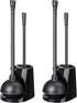 Qaestfy Toilet Plunger and Brush Set for Bathroom Cleaning, 2-in-1 Long Handle