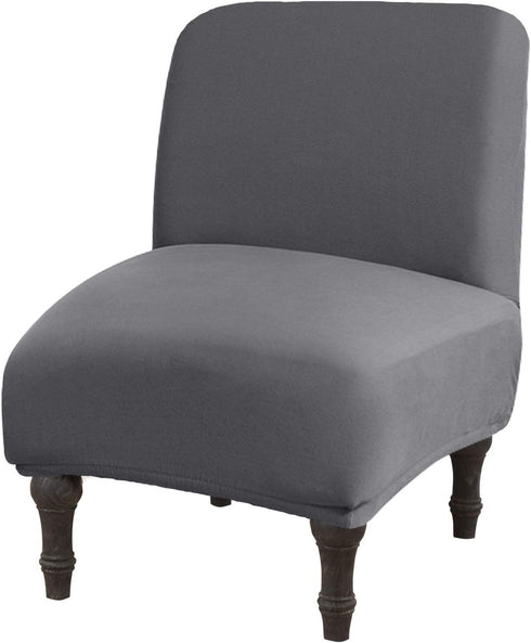 Armless Accent Chair Cover, Large Size Armless Slipper Chair Slipcover, Stretch Universal