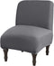 Armless Accent Chair Cover, Large Size Armless Slipper Chair Slipcover, Stretch Universal