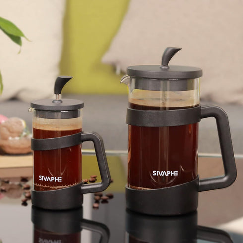 Sivaphe French Press 34oz Light-weight Durable High Borosilicate Carafe Maker 8 Cup Plastic Coffee Press Frothed by Sivaphe