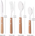 Steak Knives Set of 8 - Wooden Handled Serrated Knives, Uniturcky Stainless Steel Dinner Knives with Mirror Finish