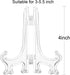 Boao 24 Pcs Plastic Easel Plate Display Stands, Holders Picture Easel for Wedding Home Decoration (4 Inch, Clear)