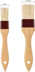 Boao 4 Pieces Natural Bristle Pastry Brush, Beech Wooden Handle Basting & BBQ Brushes for Cooking & Baking