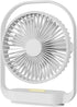 AceMining Small Quiet Desk Fan, USB Fan with Night Light, Rechargeable 4 Speed Table Fan, 330° Rotation for Bedroom