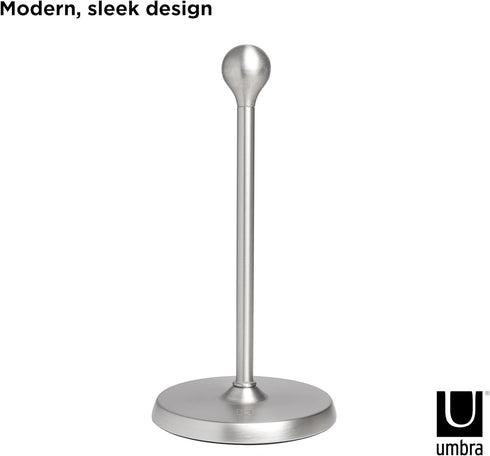 Sleek Nickel Umbra Teardrop Paper Towel Holder - Modern Kitchen Essential