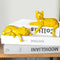Mrlikale Bookshelf Decor Cat Statue, Modern Geometric Cat Figurines for Living Room
