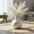 Carrot's Den White Round Vase - Minimalist Nordic, Japandi, Mid Century Modern Home Decor | Table Centerpiece, Wedding