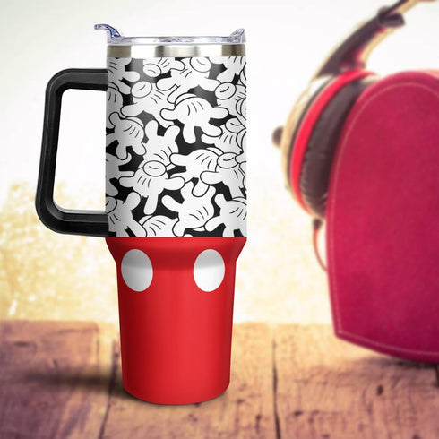 Cartoon Mouse Tumbler 40 Oz - Stainless Steel Insulated Travel Coffee Mug with Lid and Straw, Birthday Gift