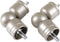 Adjustable Corner Connector, 2 Pack for 1 Inch & 7/8 Inch Diameter Curtain Rods, Antique Silver for Corner & Bay Windows