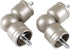 Adjustable Corner Connector, 2 Pack for 1 Inch & 7/8 Inch Diameter Curtain Rods, Antique Silver for Corner & Bay Windows