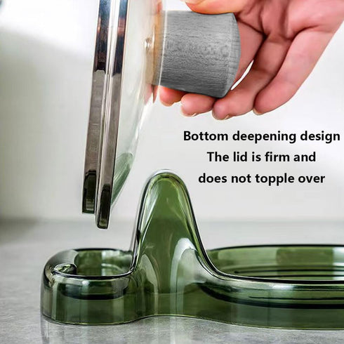 2 Pack Spoon Rest for Multiple Utensils & Lid Holder, Kitchen Counter Utensil Holder with Drip Pad