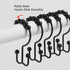 Goowin Shower Curtain Hooks, Stainless Steel Black Shower Curtain Rings, Rust Proof, Free Sliding Double Hooks
