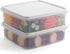 Plastic Storage Containers with Lids, 2-Pack 3L Cupcake Carrier, Leakproof Airtight Food Storage Containers