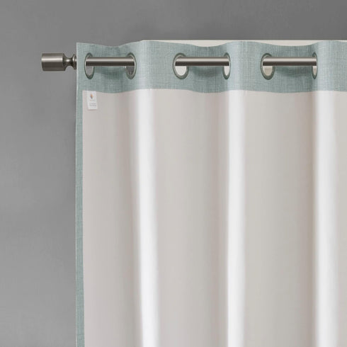 Grommet 50x54, Sun Smart Maya Blackout Curtain Patio Single Window, Textured Heatherd Print, Top Living Room Decor