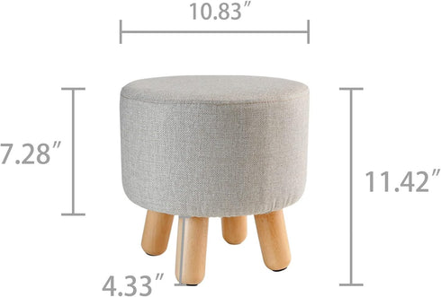 Round Padded Ottoman Foot Rest Stool - Versatile and Comfortable