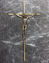 ACHIBANG Gold Crucifix Wall Cross, 10" Catholic Metal Cross with Jesus & INRI, Faith Decor for Wall Display
