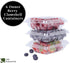 JAK Industrial 42 Pack 6 - Ounce Clear Plastic Vented Berry Containers with Clamshell Lids - For Blueberries