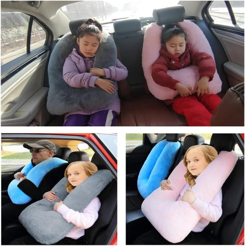 FHSGGP Travel Pillow Cushion for The Back Seat of Car Car Pillow for Kids A Sleeping Artifact Suitable