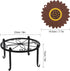 Heavy-duty Metal Beverage Drink Dispenser Stand, Cold Water Glass Container Holder, Countertop Rack for Juice, Black