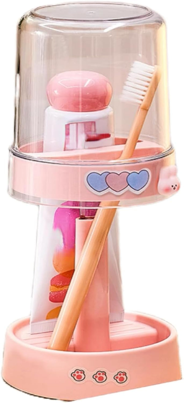 POMN Kids Toothbrushes Holder with Cute Cup, with Kawaii Badge Sticker, Electric Toothbrush